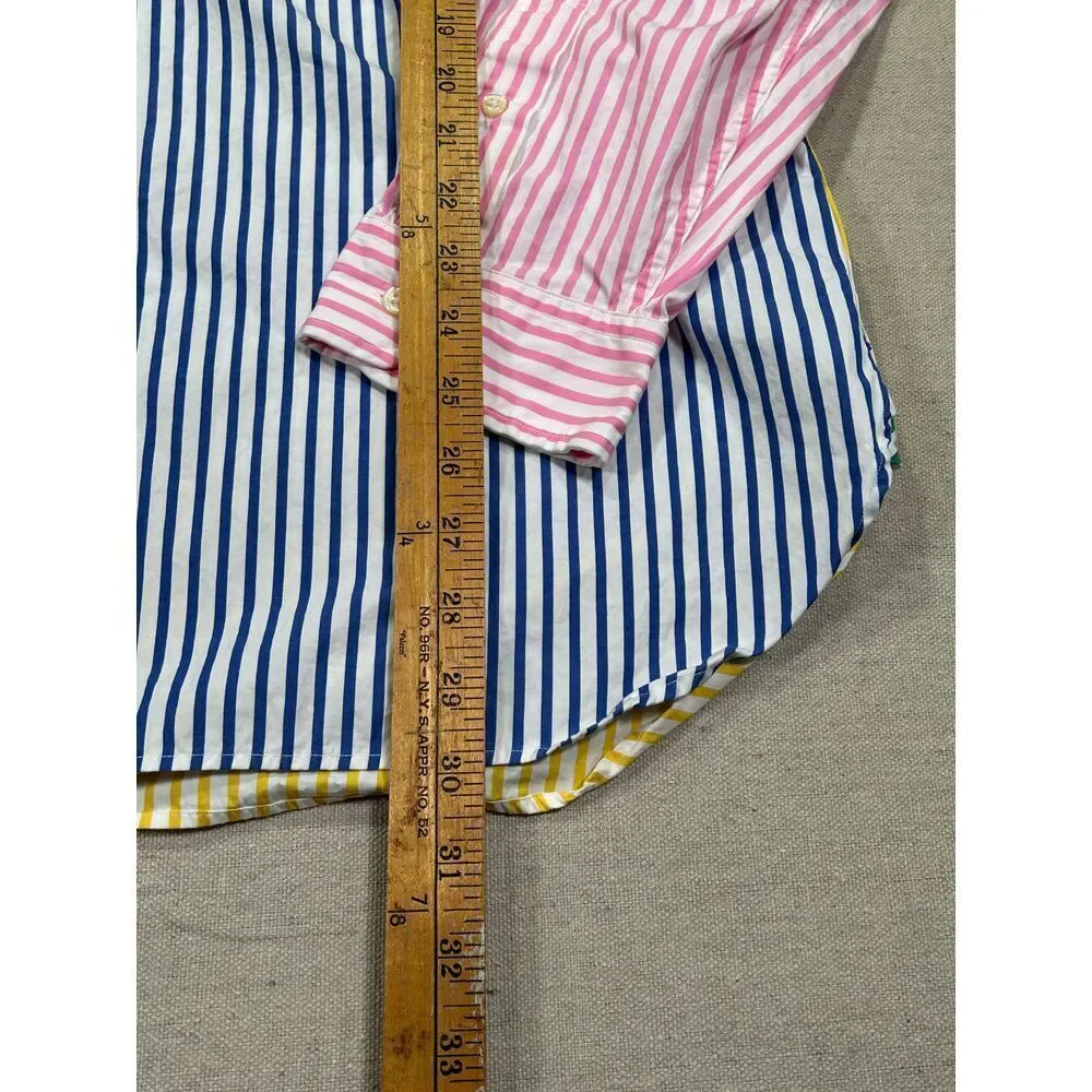Ralph Lauren Men's XL Color-Block Stripe Stretch Classic Fit Button Shirt - Picture 4 of 9